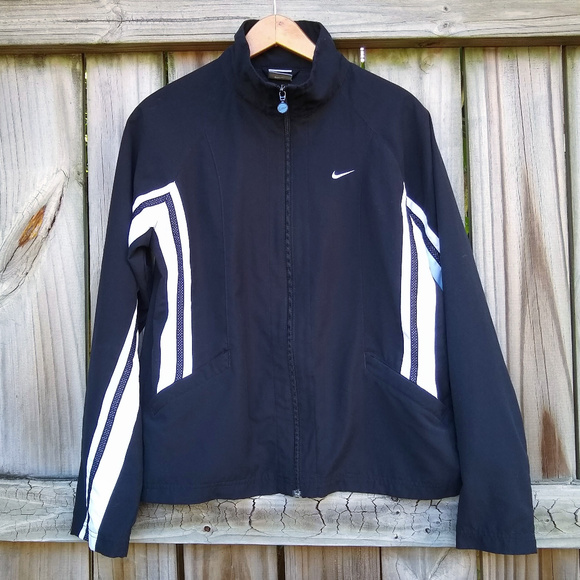 Nike Jackets & Blazers - Nike Classic Black & White Sateen Finish Jacket
